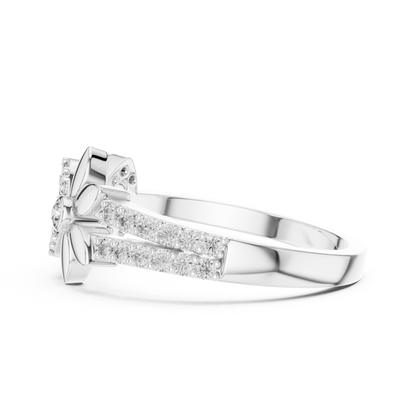 Infinity Flower Lab Grown Diamond Ring in 14K Rose Gold