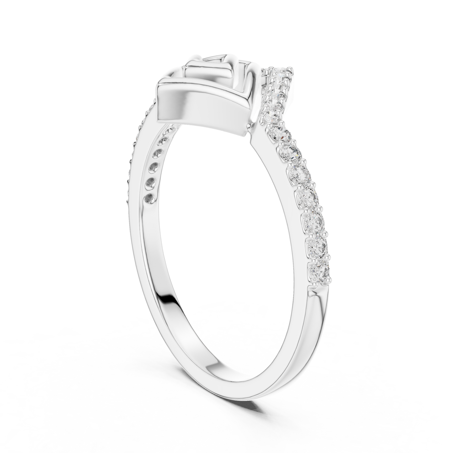 Greek Key Lab Grown Diamond Ring in 14K Yellow Gold