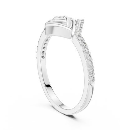 Greek Key Lab Grown Diamond Ring in 14K Yellow Gold