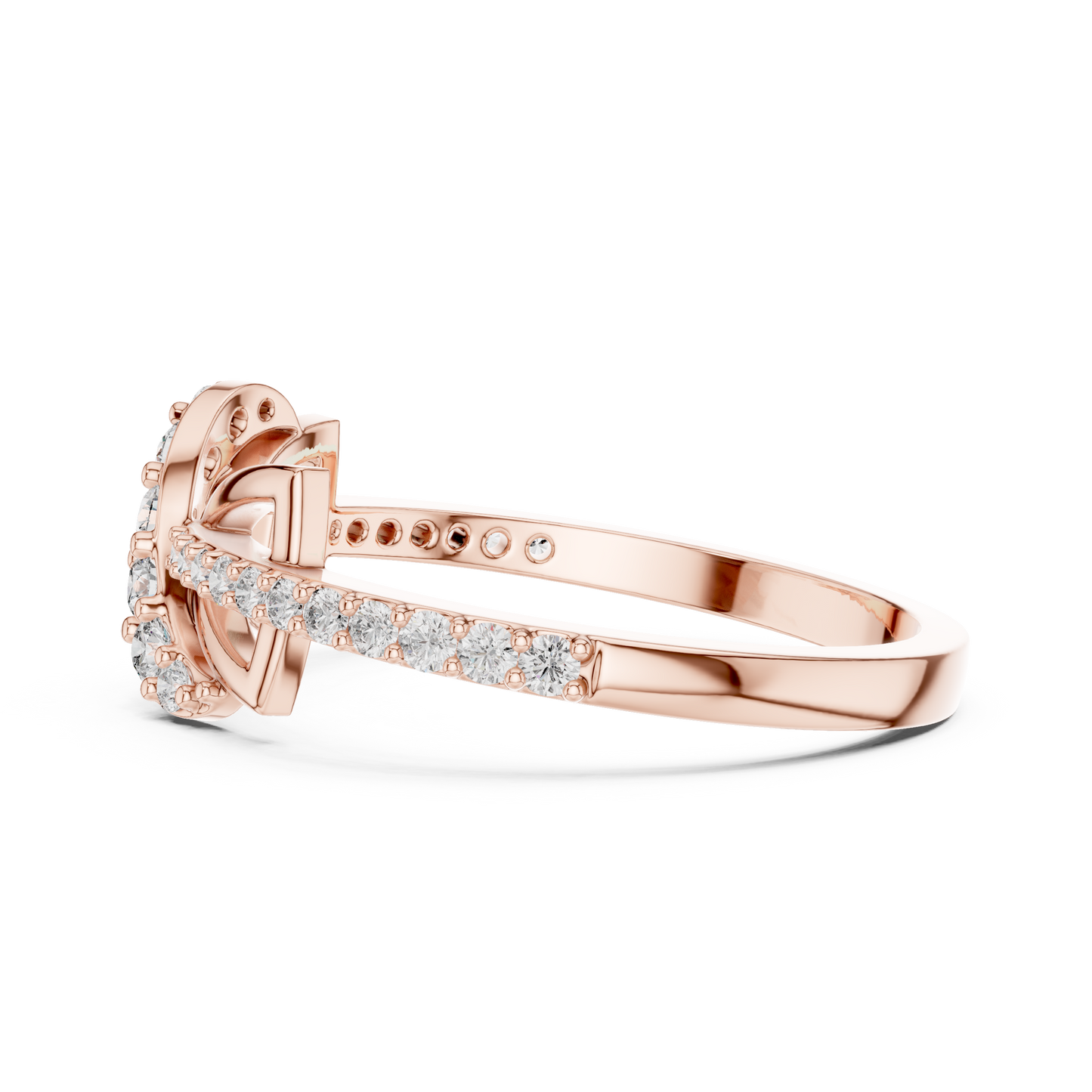 Lab Grown Diamond Butterfly Infinity Ring in 14K Yellow Gold