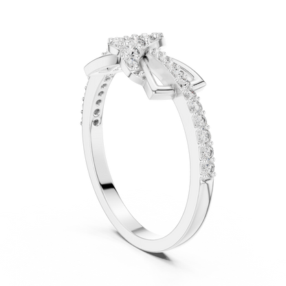 Lab Grown Diamond Butterfly Infinity Ring in 14K Yellow Gold