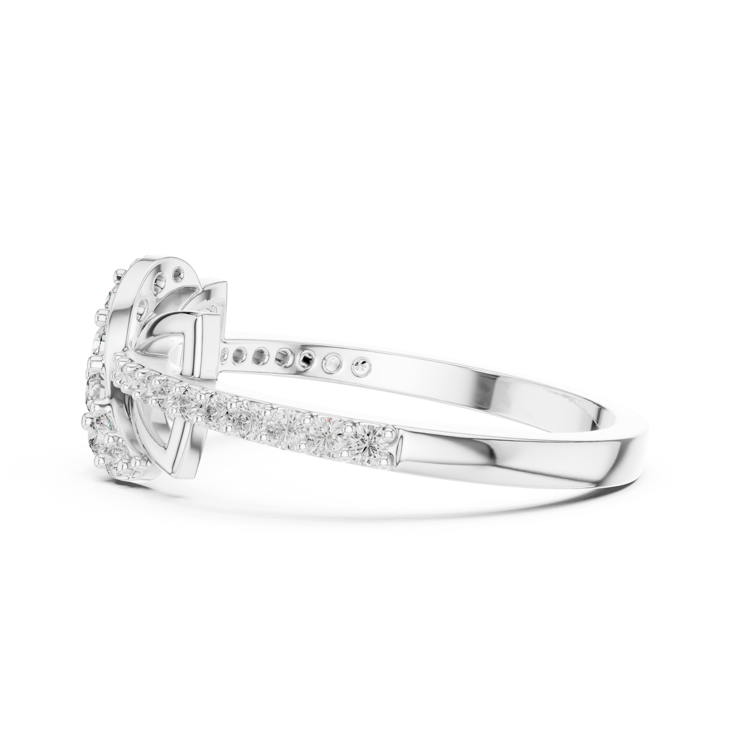 Lab Grown Diamond Butterfly Infinity Ring in 14K Yellow Gold