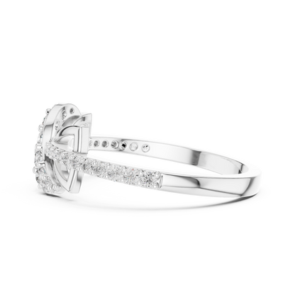 Lab Grown Diamond Butterfly Infinity Ring in 14K Yellow Gold