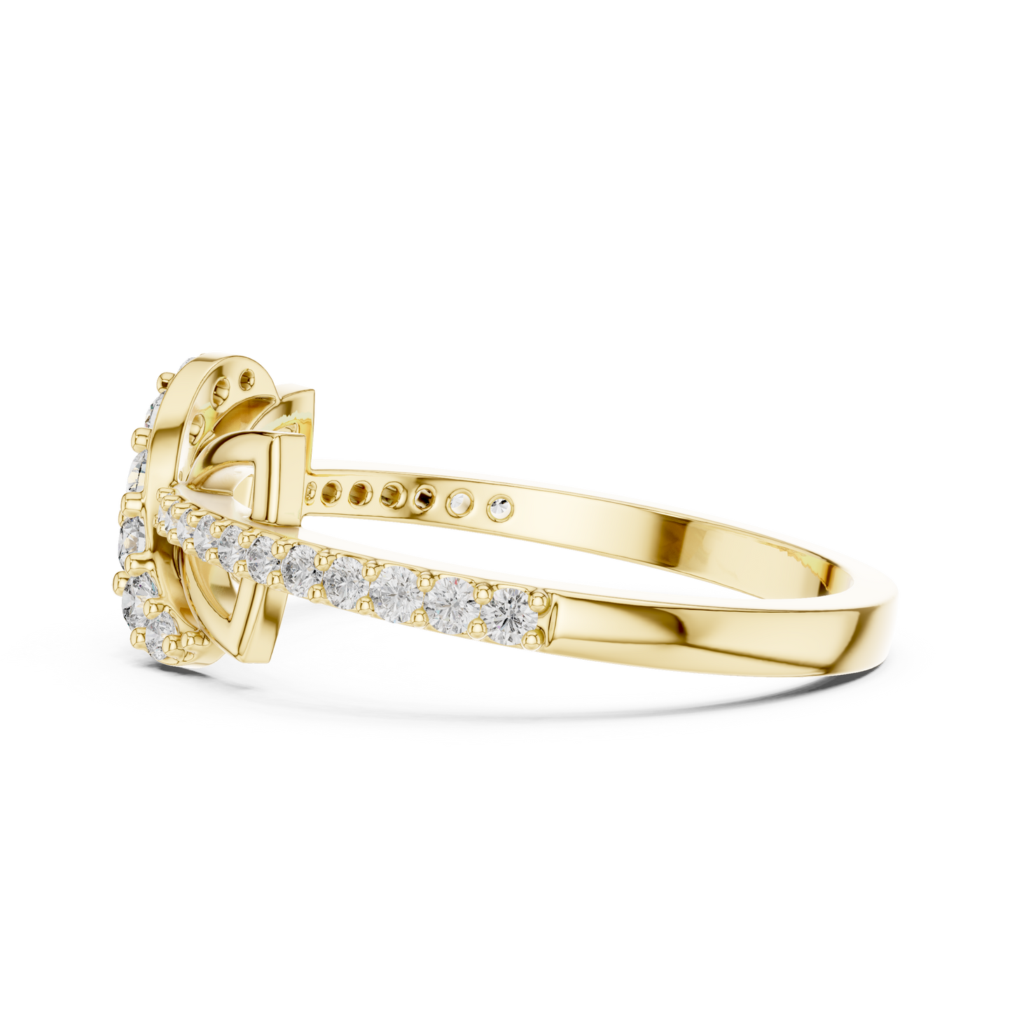 Lab Grown Diamond Butterfly Infinity Ring in 14K Yellow Gold
