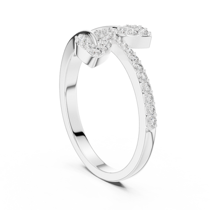 Unique Bypass Floral Lab Grown Diamond Ring