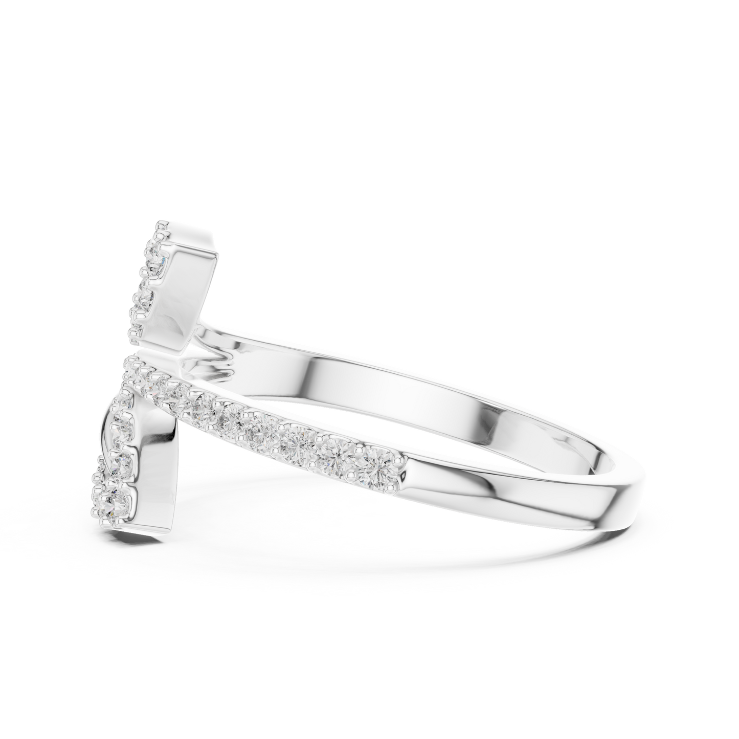 Unique Bypass Floral Lab Grown Diamond Ring