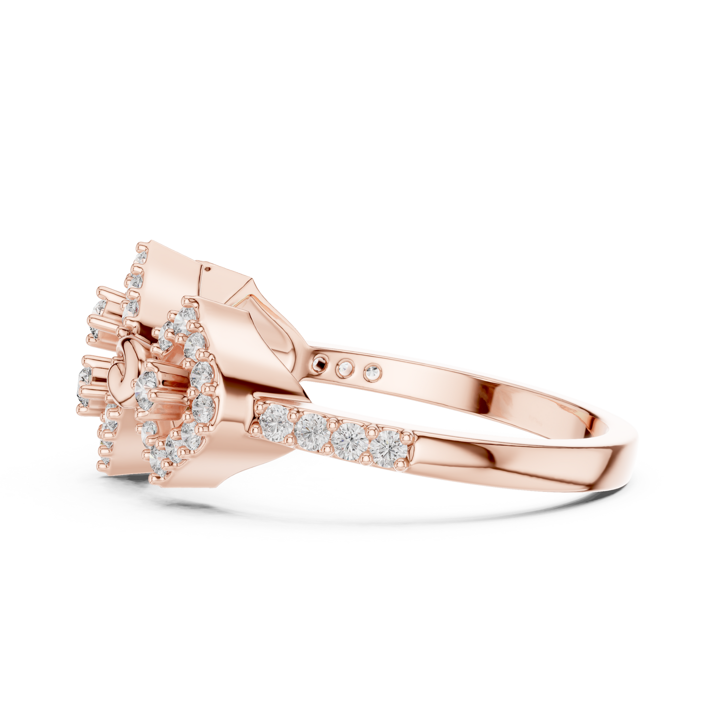 Lab Grown Diamond Geometric Rhombus Ring in 14K Yellow Gold