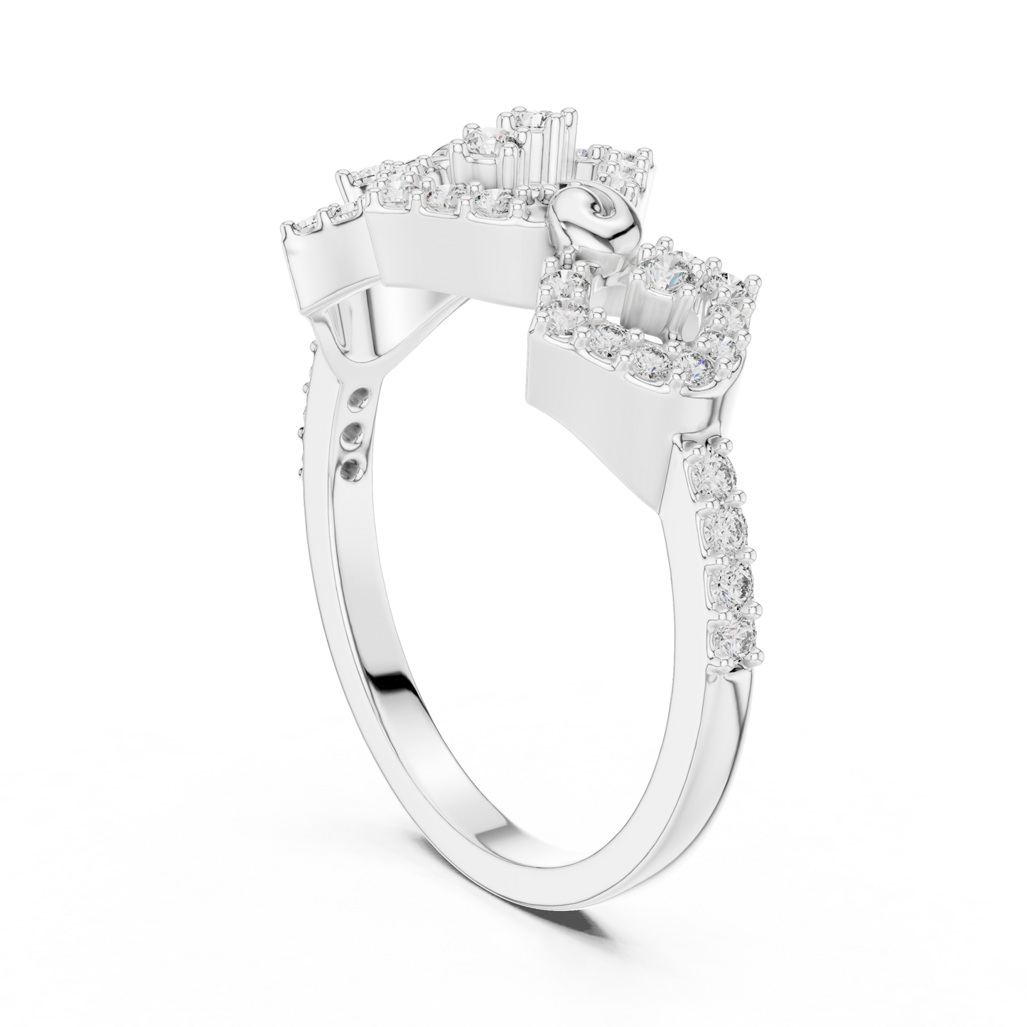 Lab Grown Diamond Geometric Rhombus Ring in 14K Yellow Gold