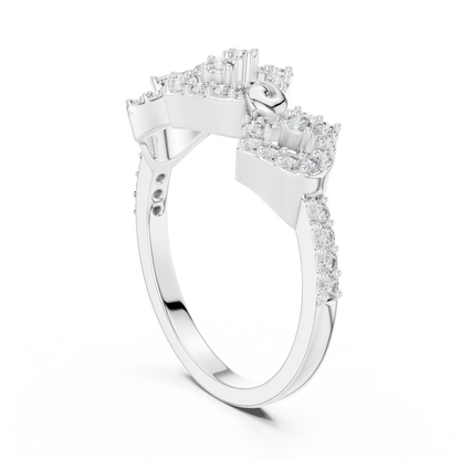 Lab Grown Diamond Geometric Rhombus Ring in 14K Yellow Gold