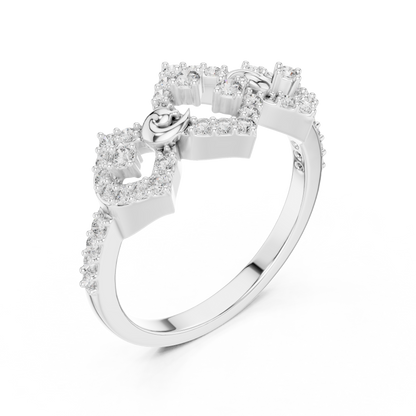 Lab Grown Diamond Geometric Rhombus Ring in 14K Yellow Gold