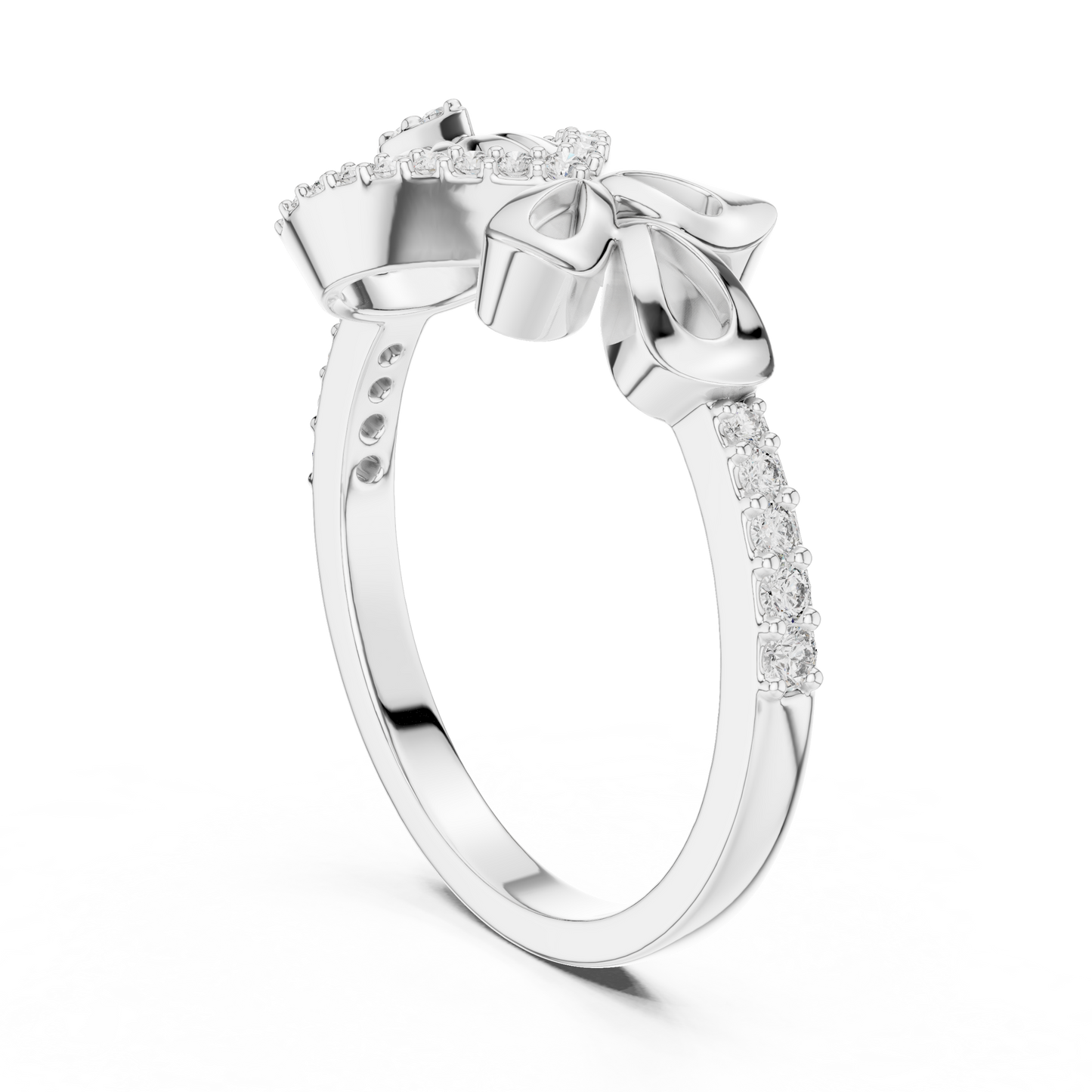 Lab Grown Diamond Teardrop Shield Ring in 14K Rose Gold