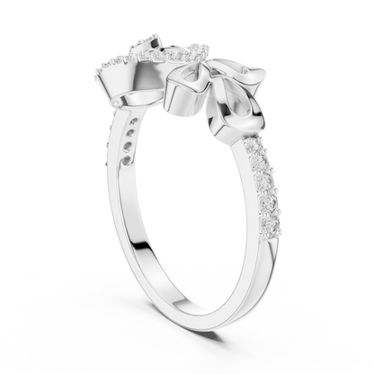 Lab Grown Diamond Teardrop Shield Ring in 14K Rose Gold