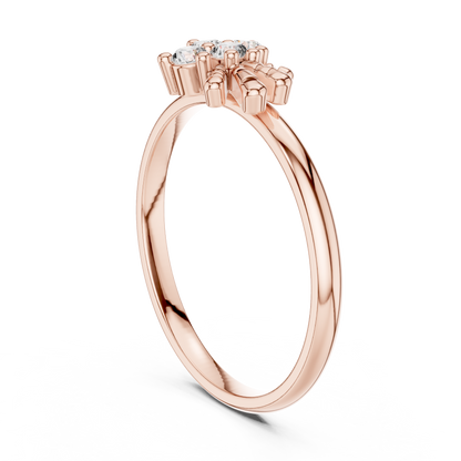 Sunburst Cluster Lab Grown Diamond Ring in 14k Yellow Gold
