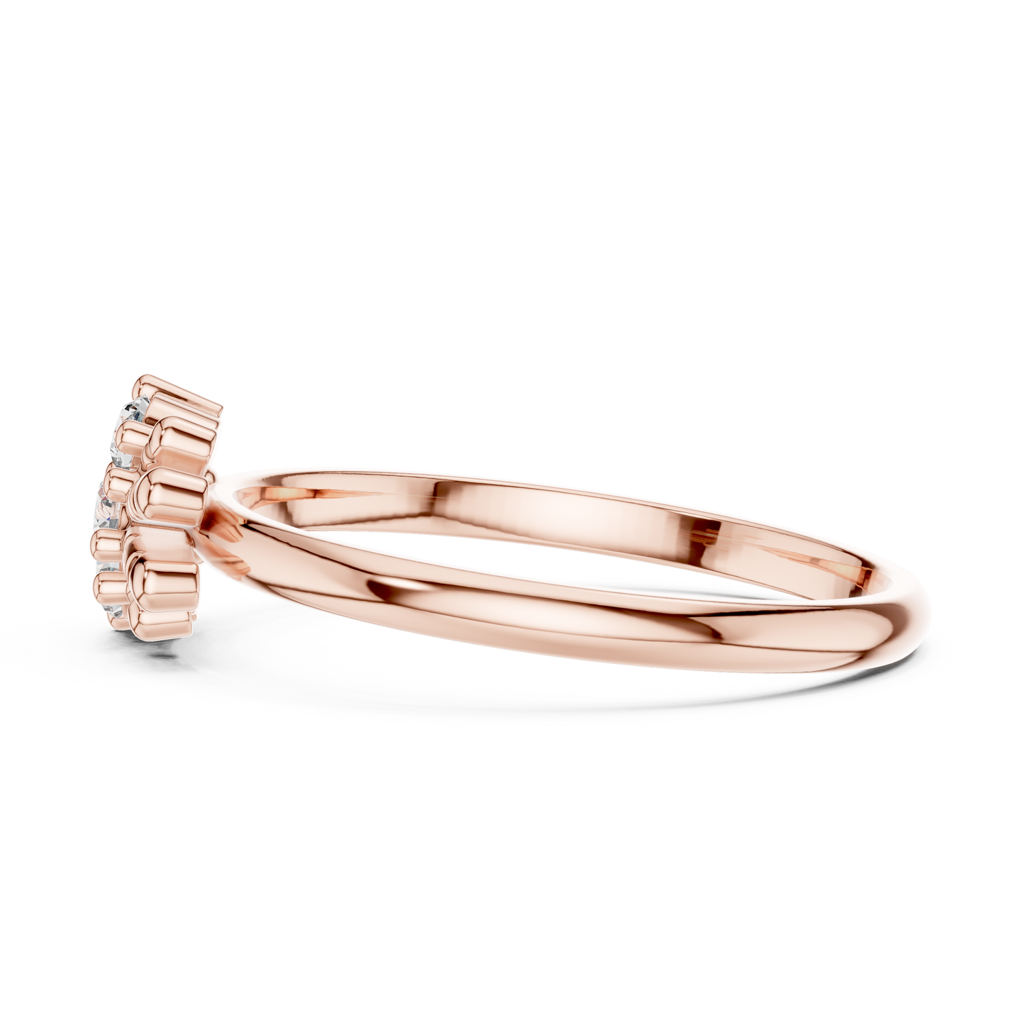 Sunburst Cluster Lab Grown Diamond Ring in 14k Yellow Gold