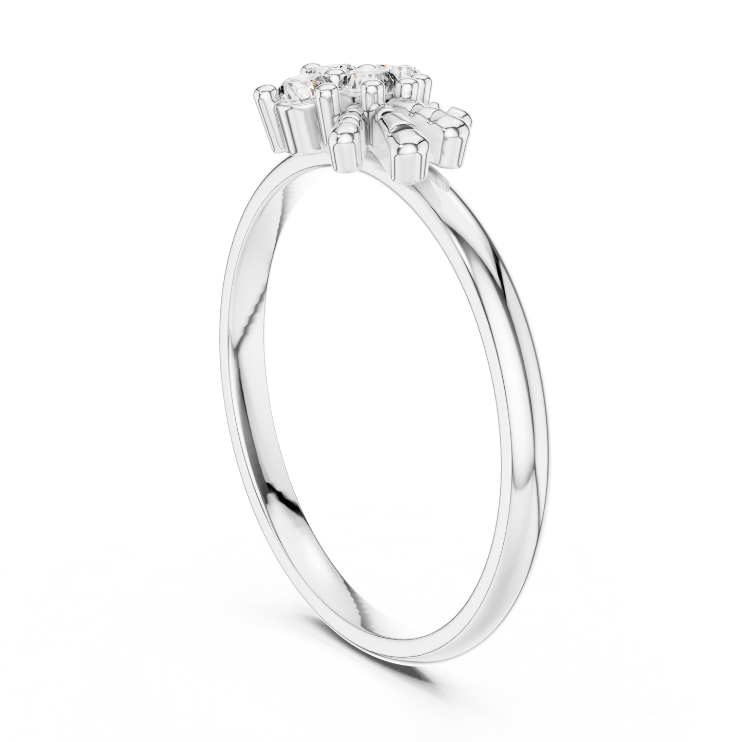 Sunburst Cluster Lab Grown Diamond Ring in 14k Yellow Gold