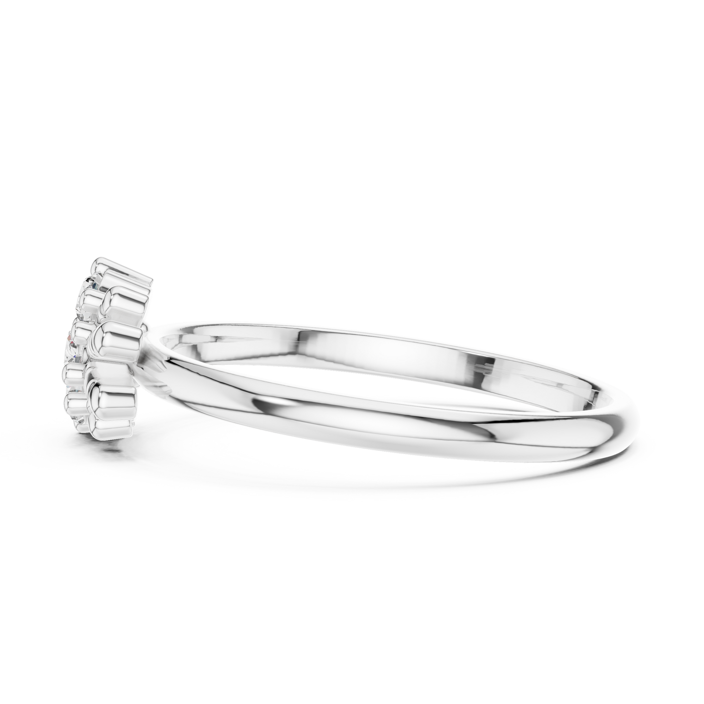 Sunburst Cluster Lab Grown Diamond Ring in 14k Yellow Gold