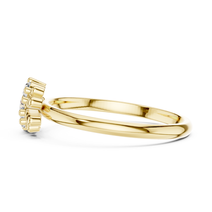 Sunburst Cluster Lab Grown Diamond Ring in 14k Yellow Gold