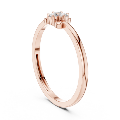 Trillion Style Cluster Minimalist Lab Grown Diamond Ring