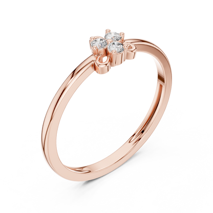 Trillion Style Cluster Minimalist Lab Grown Diamond Ring