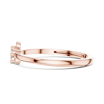 Trillion Style Cluster Minimalist Lab Grown Diamond Ring