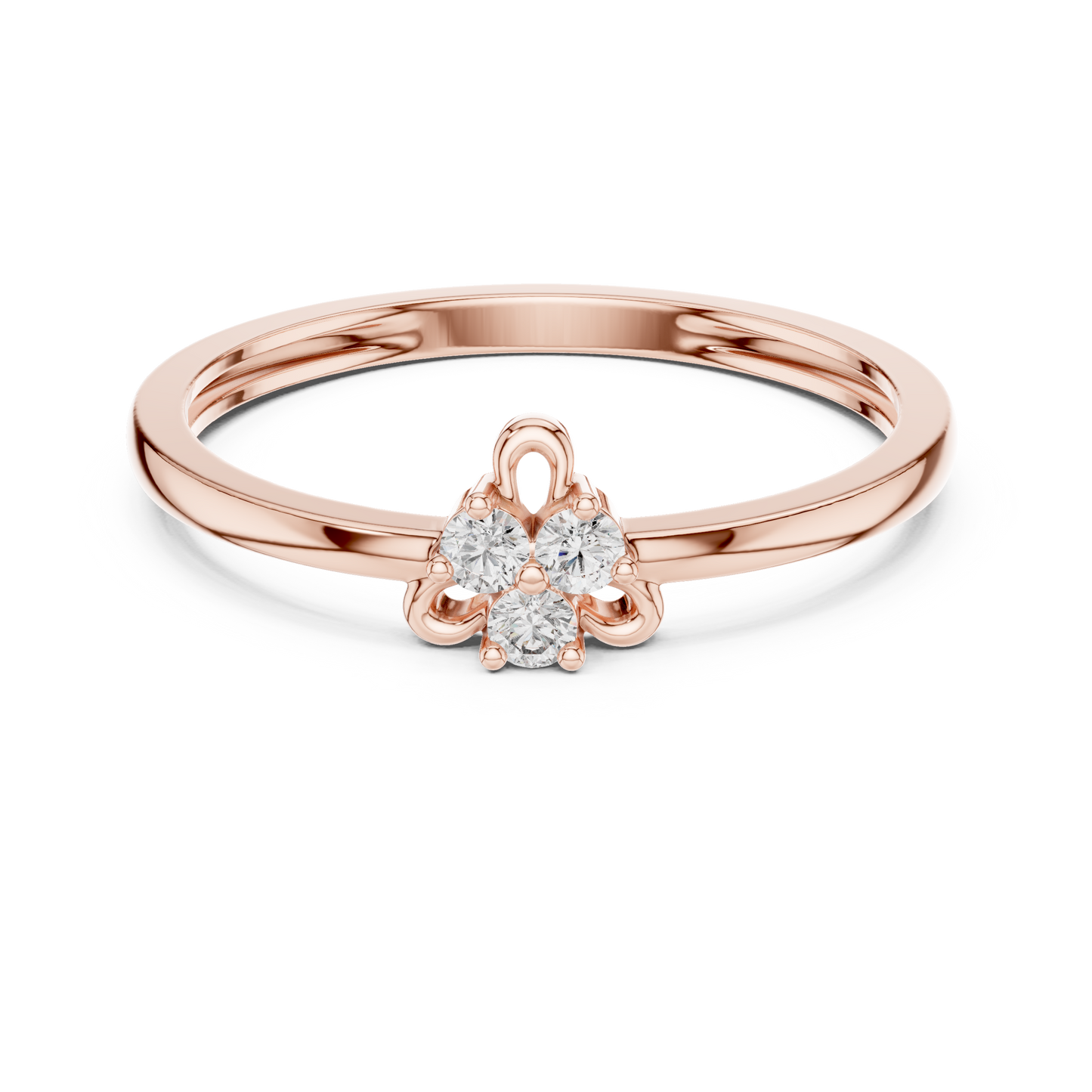 Trillion Style Cluster Minimalist Lab Grown Diamond Ring