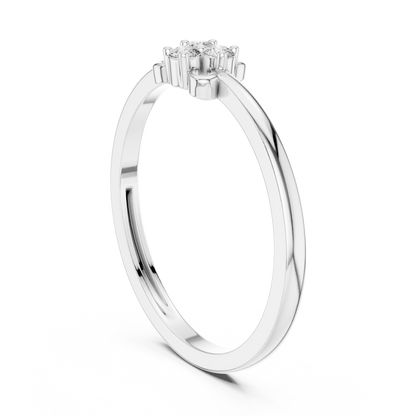 Trillion Style Cluster Minimalist Lab Grown Diamond Ring