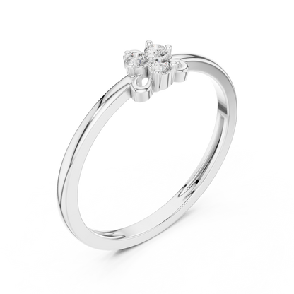 Trillion Style Cluster Minimalist Lab Grown Diamond Ring