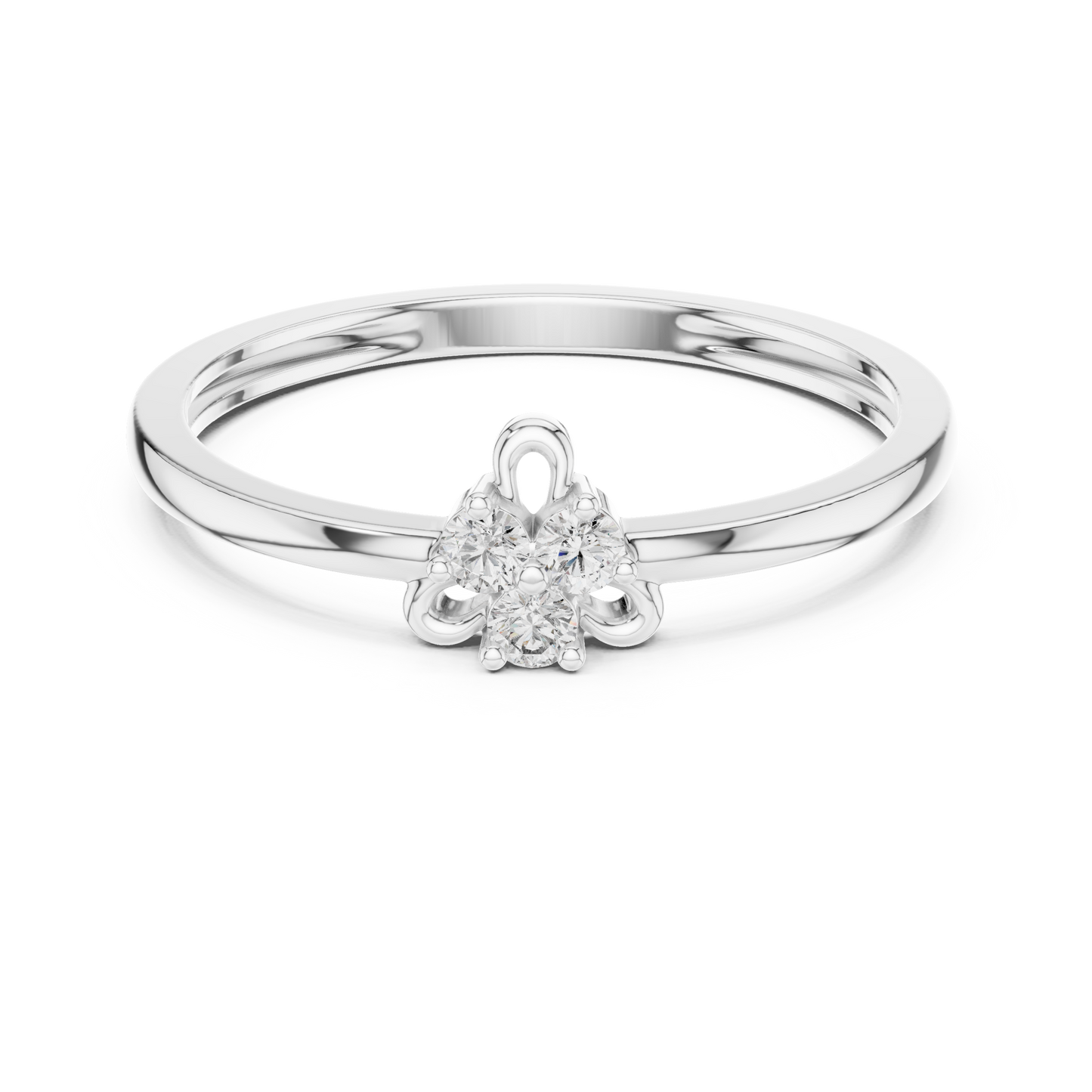 Trillion Style Cluster Minimalist Lab Grown Diamond Ring