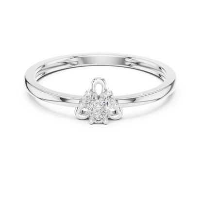 Trillion Style Cluster Minimalist Lab Grown Diamond Ring