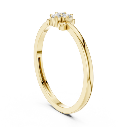 Trillion Style Cluster Minimalist Lab Grown Diamond Ring