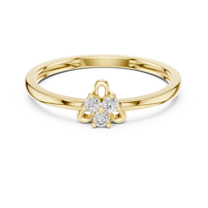 Trillion Style Cluster Minimalist Lab Grown Diamond Ring