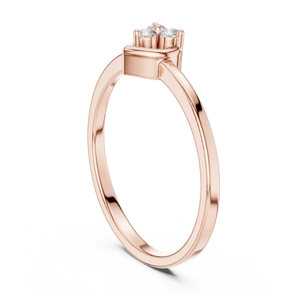 Heart Shaped Lab Grown Diamond Cluster Ring