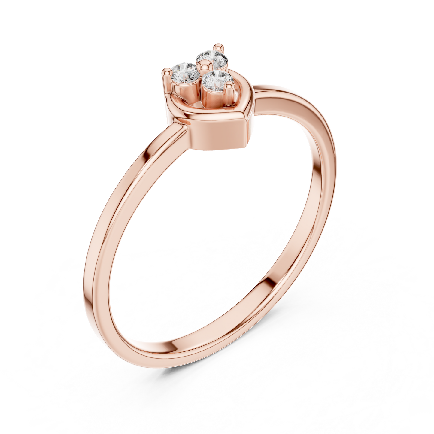 Heart Shaped Lab Grown Diamond Cluster Ring