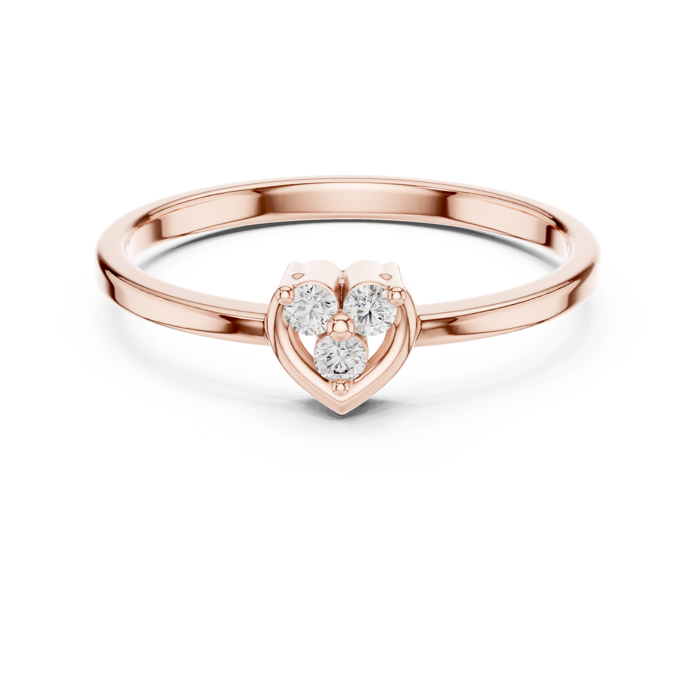 Heart Shaped Lab Grown Diamond Cluster Ring