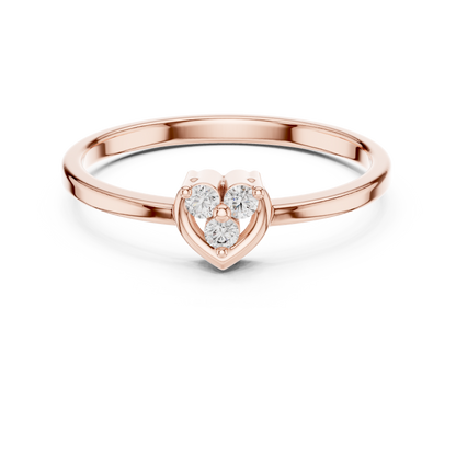 Heart Shaped Lab Grown Diamond Cluster Ring