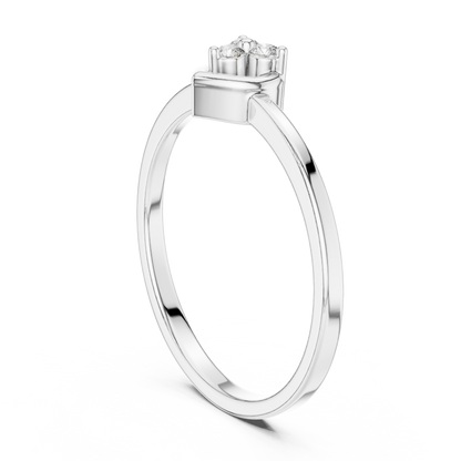 Heart Shaped Lab Grown Diamond Cluster Ring