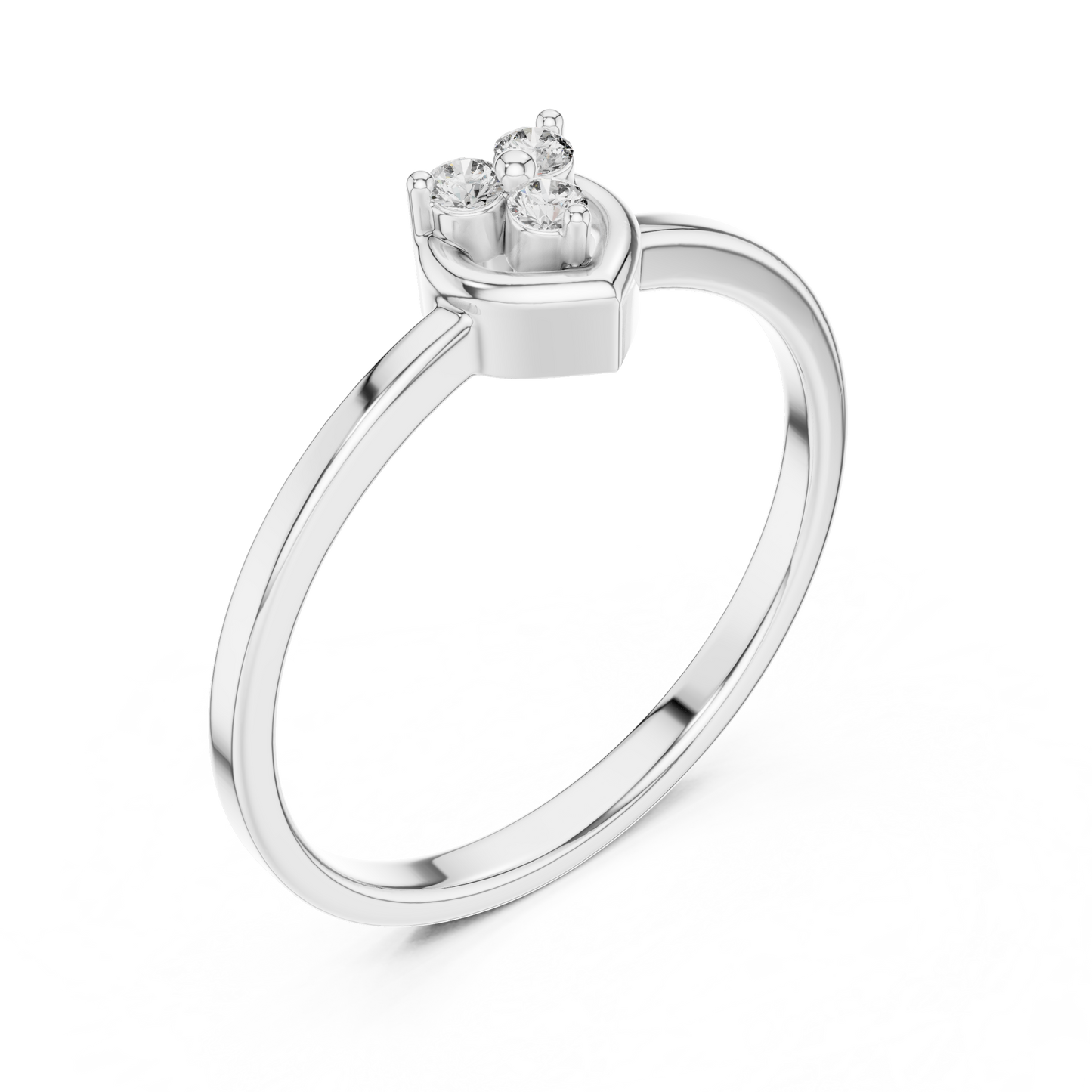 Heart Shaped Lab Grown Diamond Cluster Ring