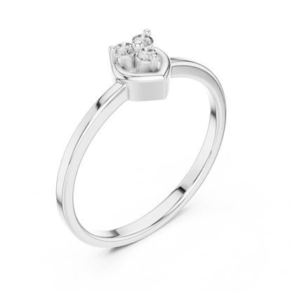 Heart Shaped Lab Grown Diamond Cluster Ring