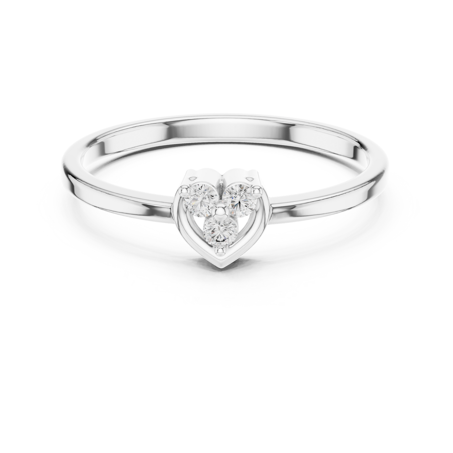 Heart Shaped Lab Grown Diamond Cluster Ring