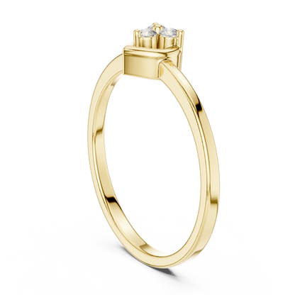 Heart Shaped Lab Grown Diamond Cluster Ring