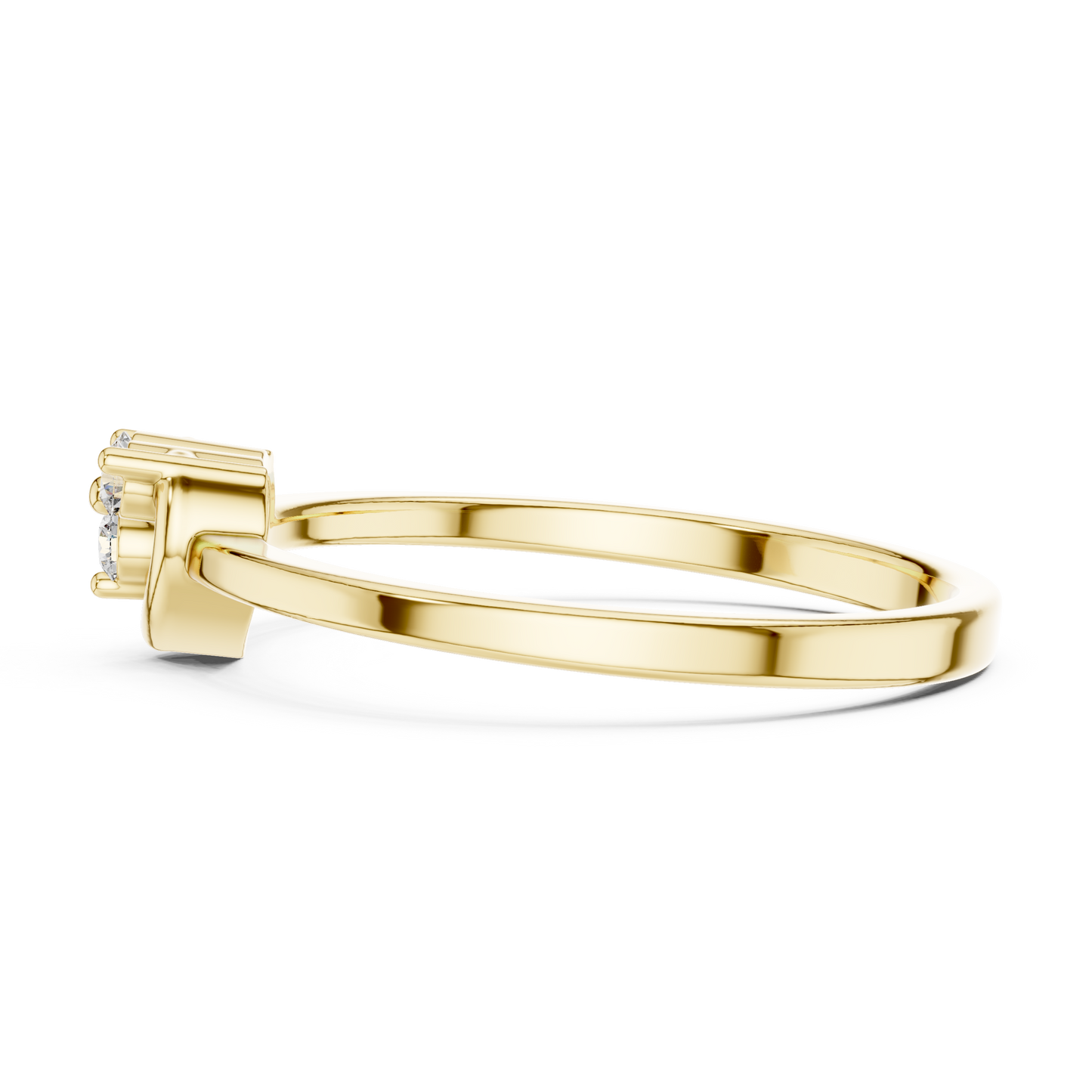 Heart Shaped Lab Grown Diamond Cluster Ring
