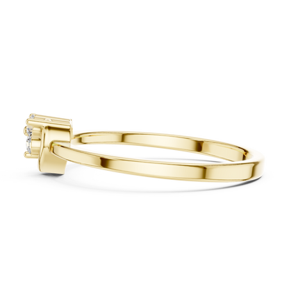 Heart Shaped Lab Grown Diamond Cluster Ring