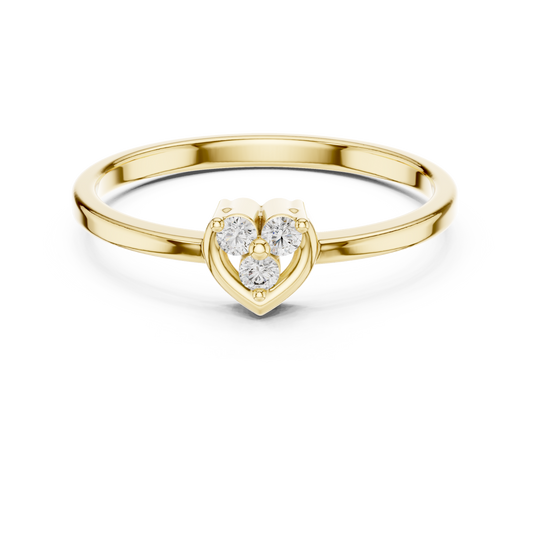 Heart Shaped Lab Grown Diamond Cluster Ring