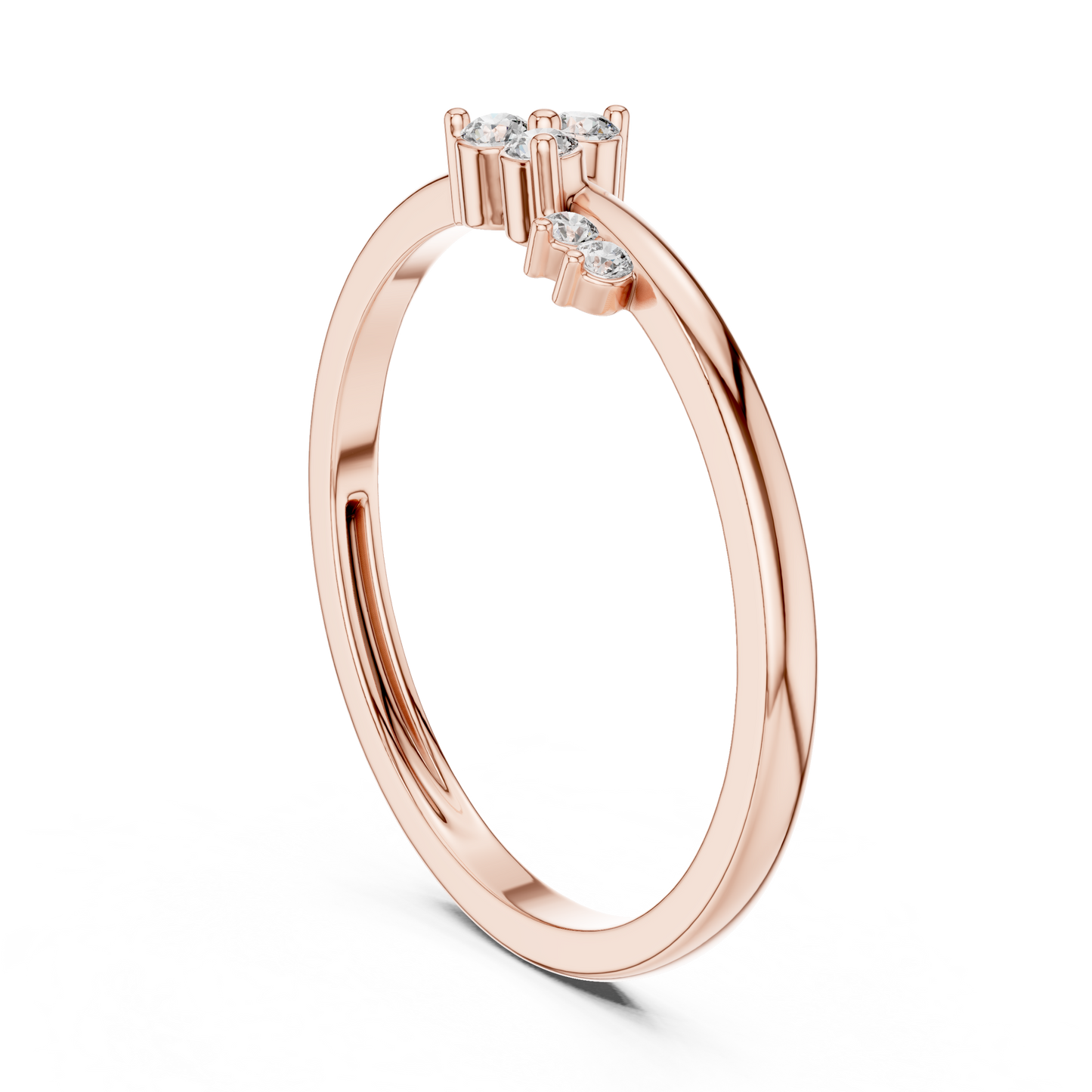 Minimalist Dainty Lab Grown Diamond Cluster Ring