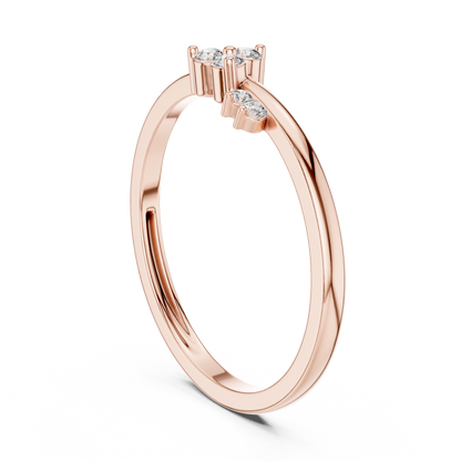 Minimalist Dainty Lab Grown Diamond Cluster Ring