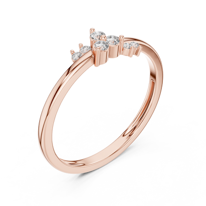 Minimalist Dainty Lab Grown Diamond Cluster Ring