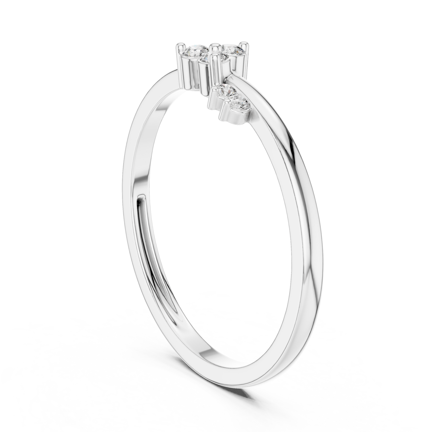 Minimalist Dainty Lab Grown Diamond Cluster Ring