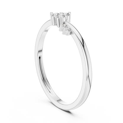 Minimalist Dainty Lab Grown Diamond Cluster Ring