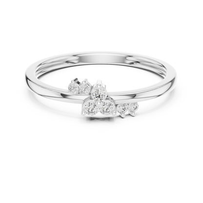 Minimalist Dainty Lab Grown Diamond Cluster Ring