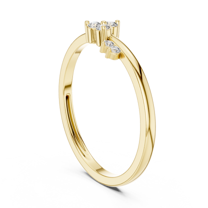 Minimalist Dainty Lab Grown Diamond Cluster Ring